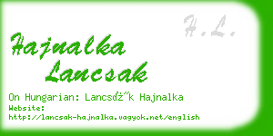 hajnalka lancsak business card